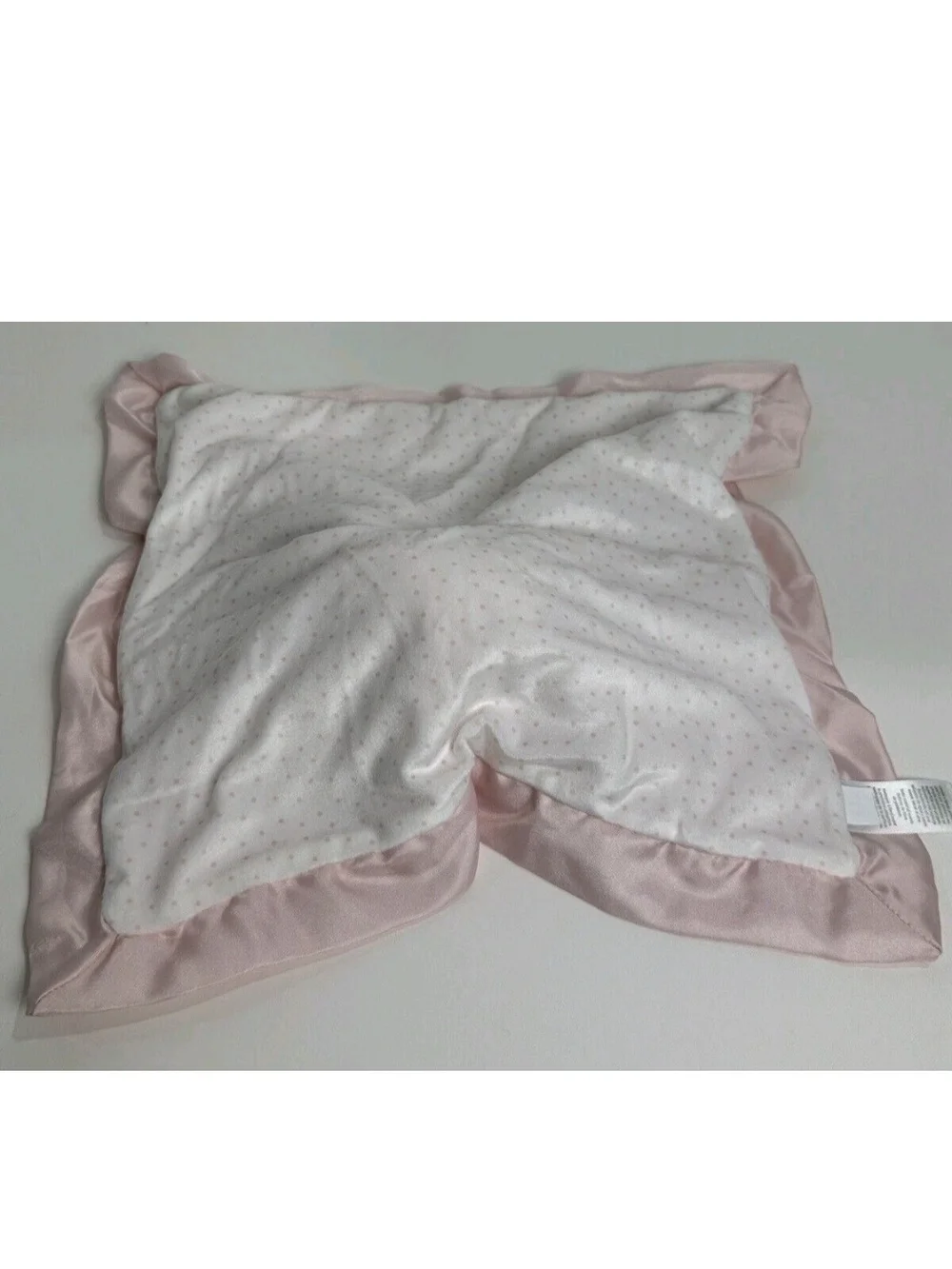 NWT Retired Carter's Light Pink Elephant Lovey w/ Satin Trim Bin PP